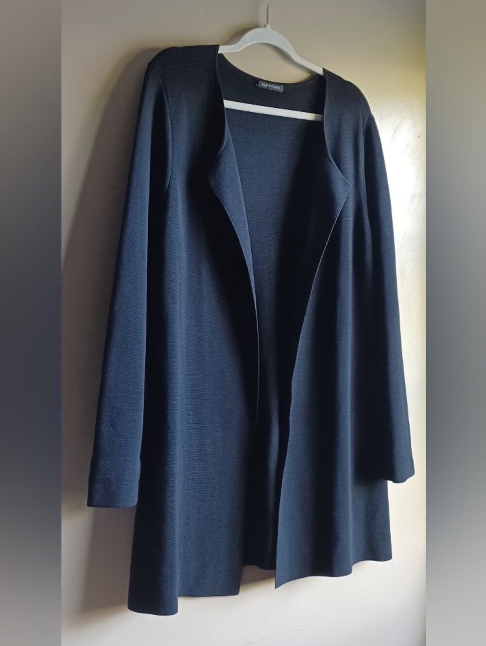 EILEEN FISHER Silk Cotton Cardigan In Black L